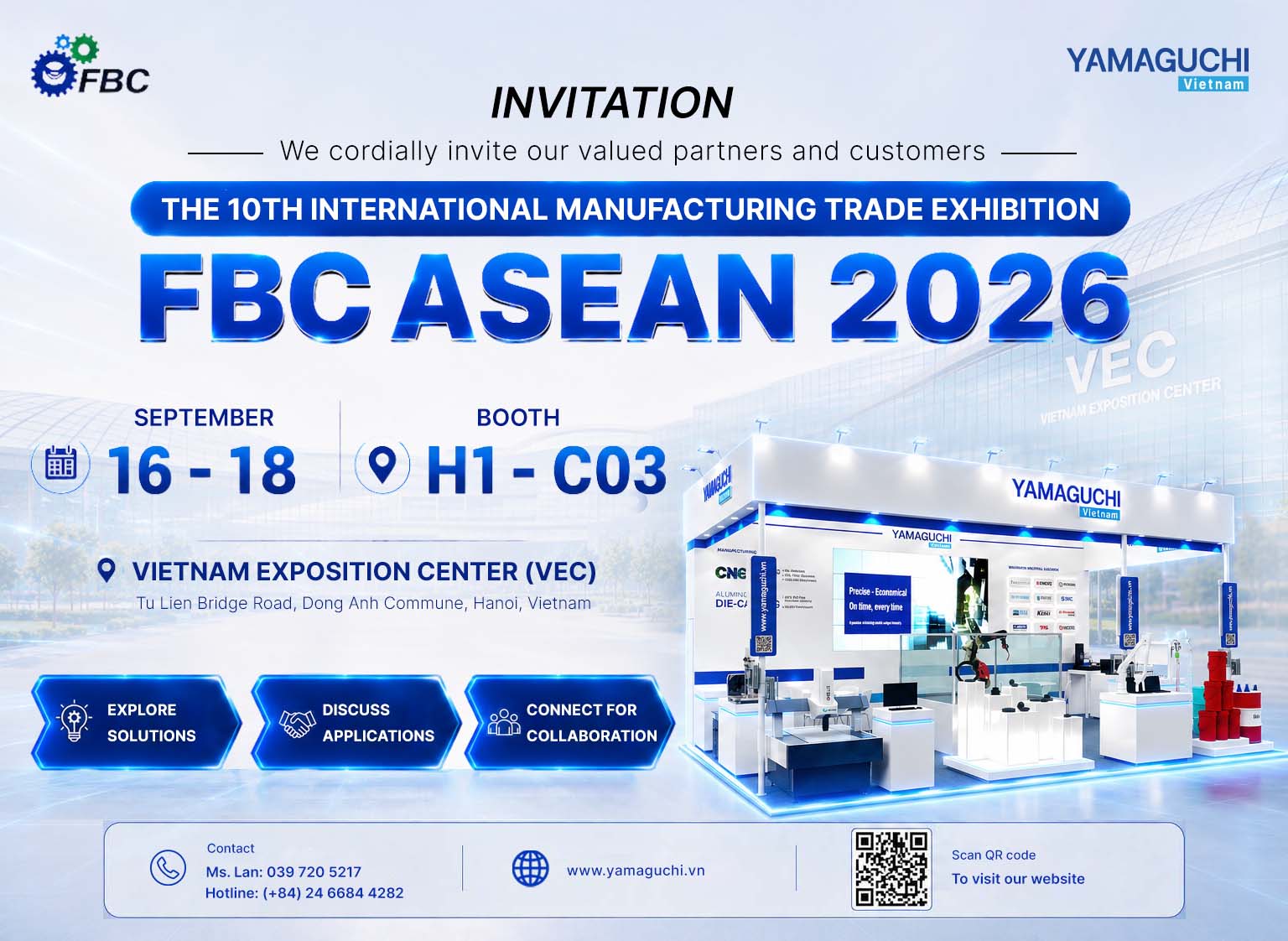 Thư mời tham gia Triển lãm Giao thương Quốc tế ngành Chế tạo FBC ASEAN 2026